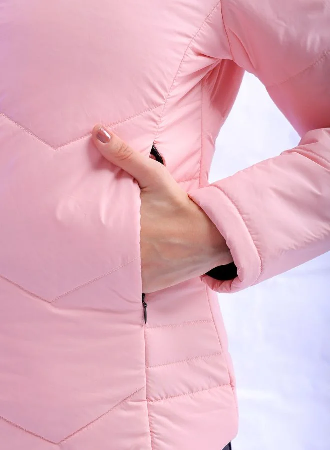 Freehand Women Slim Fit Solid Puffer Jacket