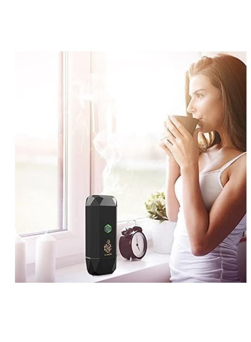 ELTRAZONE Bakhoor Incense Burner Aromatherapy Machine – X008 Electric Oud Burner with Smokeless Heat Technology – USB Rechargeable Portable Scent Diffuser for Home, Car, Office, and Travel – Elegant Design for Clean Fragrance Experience - Image 4