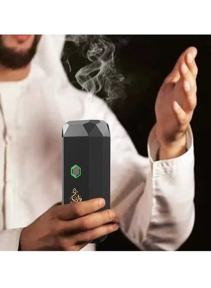 ELTRAZONE Bakhoor Incense Burner Aromatherapy Machine – X008 Electric Oud Burner with Smokeless Heat Technology – USB Rechargeable Portable Scent Diffuser for Home, Car, Office, and Travel – Elegant Design for Clean Fragrance Experience - Image 2