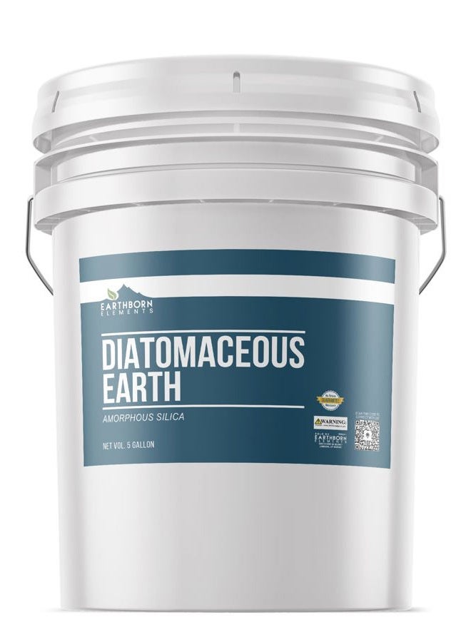 earthborn elements Diatomaceous Earth (5 Gallon), Resealable Bucket Pure Freshwater Amorphous Silica - Image 1