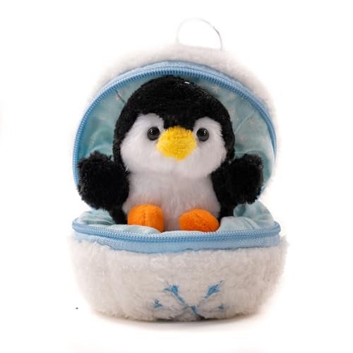 Plushland Snowball Stuffed Zip up Animal Penguin Cute Plush Animals Assortment Wonderful Soft Toy for Families and Friends - Image 1