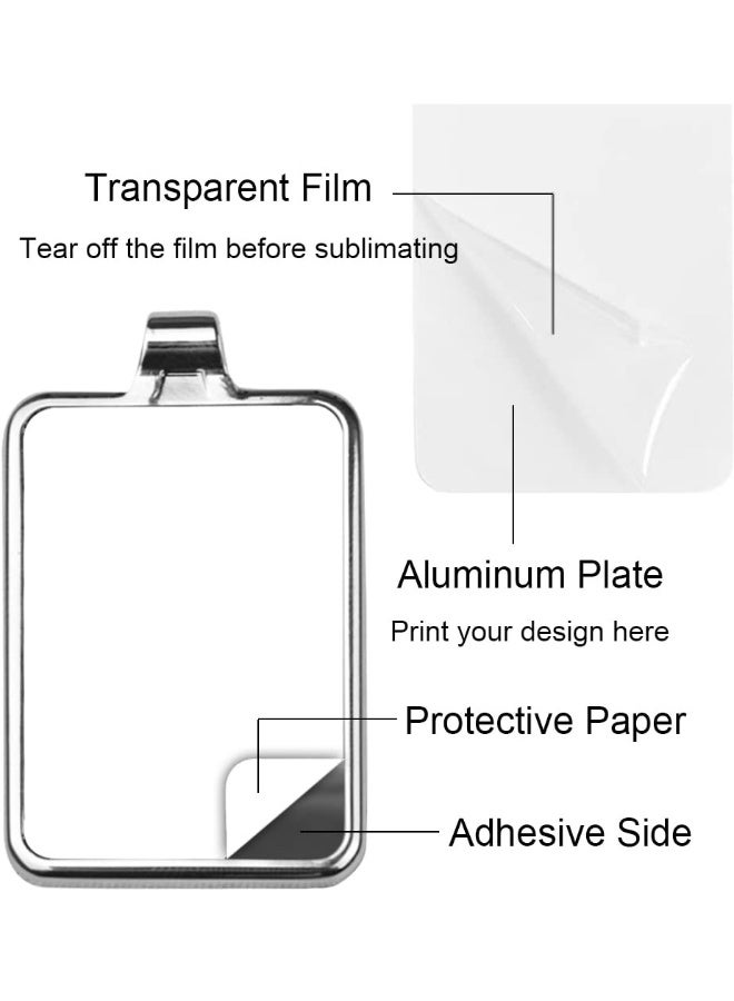 Sublimation Blanks Keychains Products, Sublimation Blanks Bulk Set with 10 Pcs Heat Transfer Double-Side Sublimation Blanks, Key Chains, and Jump Rings for DIY Arts Crafts Ornament Making  - Image 3
