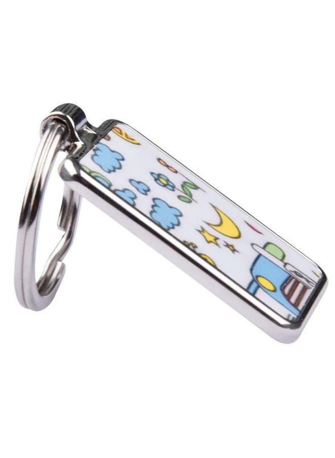 Sublimation Blanks Keychains Products, Sublimation Blanks Bulk Set with 10 Pcs Heat Transfer Double-Side Sublimation Blanks, Key Chains, and Jump Rings for DIY Arts Crafts Ornament Making  - Image 5