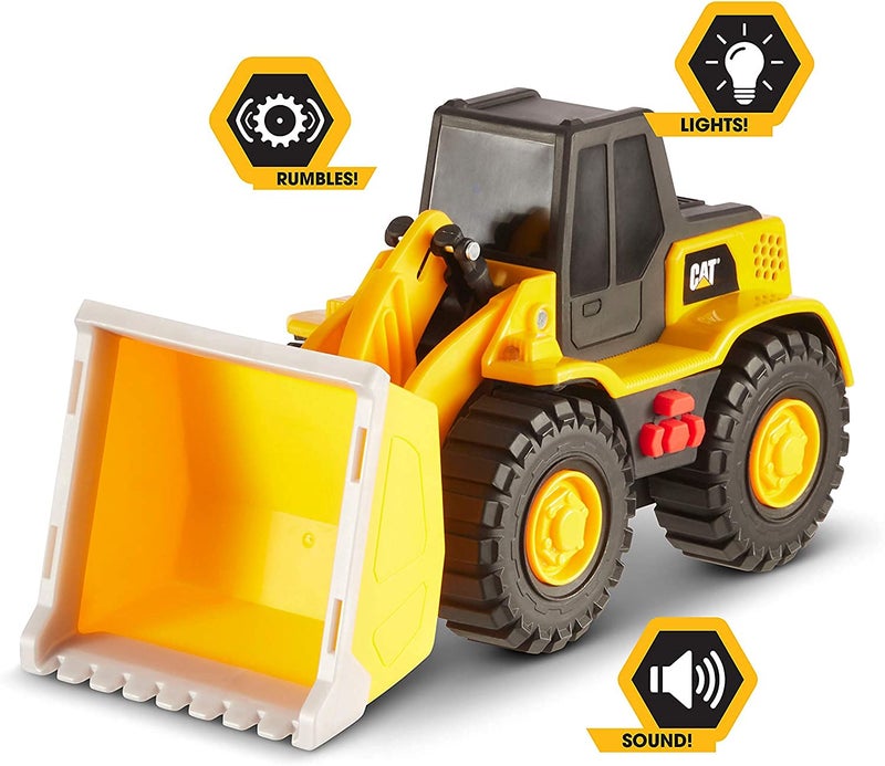CAT Construction Toys, 10" Tough Machines Toy Front Loader With Lights & Sounds, Realistic Lights & Sounds + Rumbling Action, Ages 3+ - Image 3