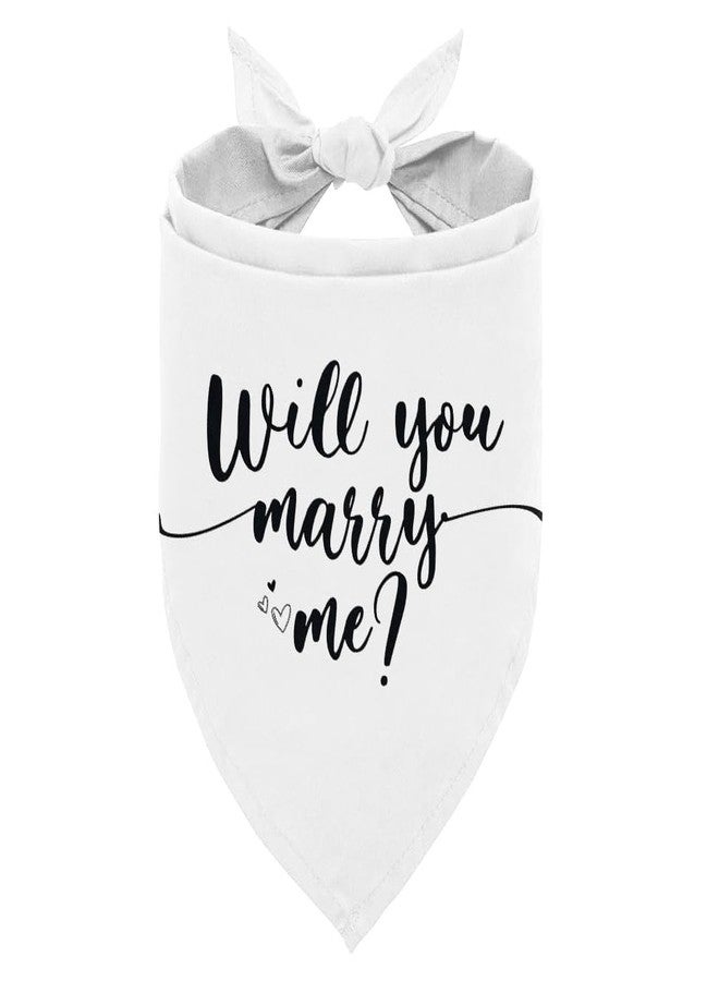 ZPPRJF Will You Marry Me? Engagement Dog Bandana - White, Small to Large Dogs (D72) - Image 1