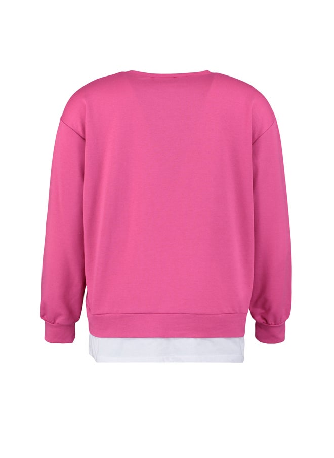 trendyol - Fuchsia Altan T-Shirt, Thick Knitted With a Come Out Look. - Image 1