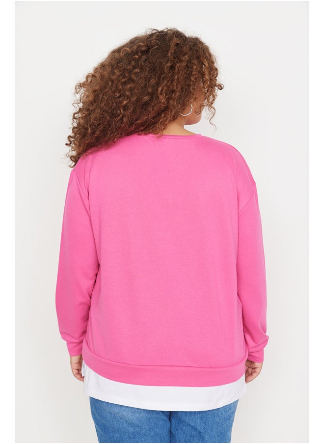 trendyol - Fuchsia Altan T-Shirt, Thick Knitted With a Come Out Look. - Image 1