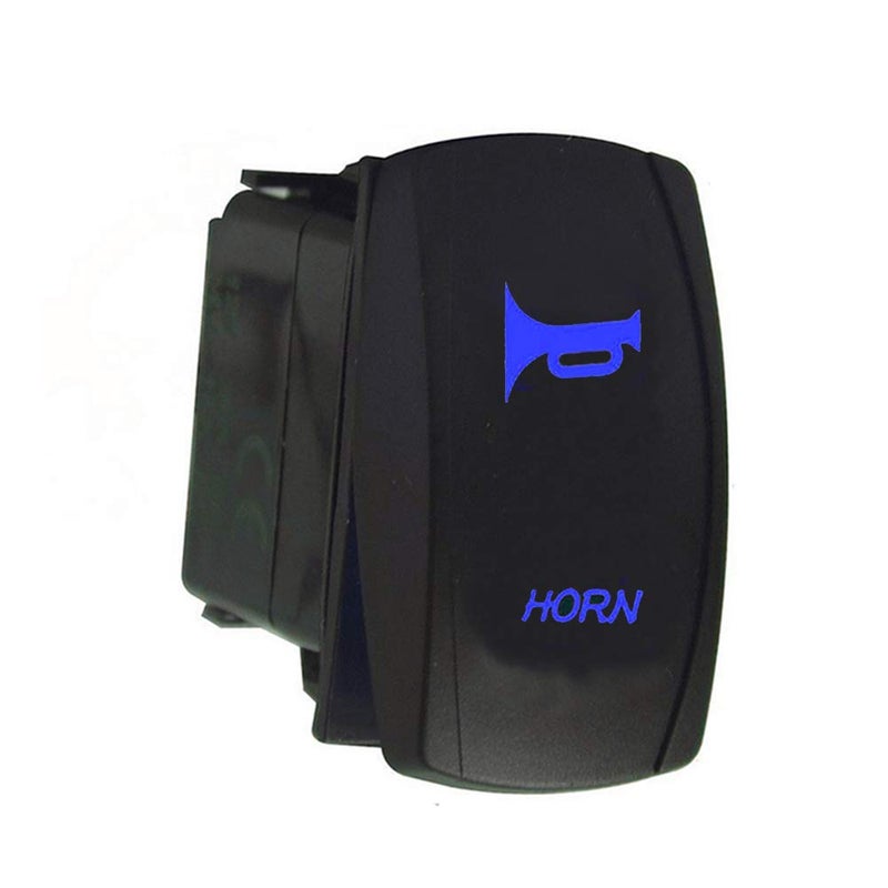 ESUPPORT E Support™ Car Motor 12V 20A Laser Light Button Rocker Toggle Switch Momentary Blue LED Horn Light Speaker 5Pin - Image 3