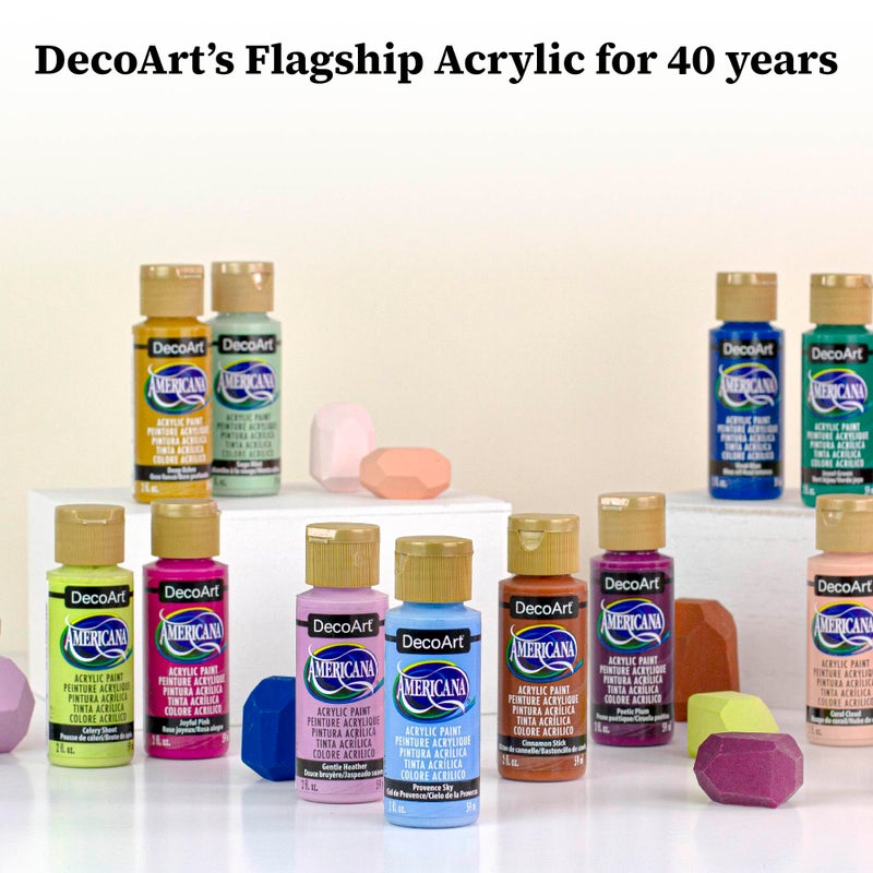 DecoArt Americana Acrylic Paint Set â€“ Essential Pastel Colors, 9 Bottles (2 fl oz) â€“ Art and Craft Acrylic Paints for Canvas, Wood, and More - Image 3