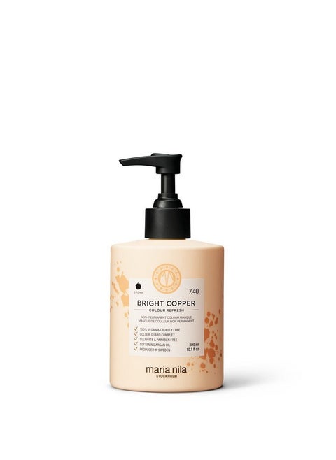 Maria Nila Colour Refresh, Bright Copper 10.1 Fl Oz, Copper Hair Mask, Semi-Permanent Pigments, 100% Vegan & Sulfate/Paraben free