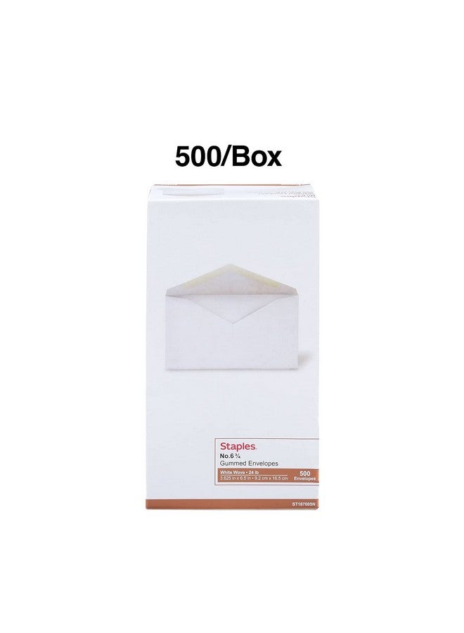 Staples 187005 Gummed #6 3/4 Standard Business Envelopes 500/Box (187005/19252) - Image 4
