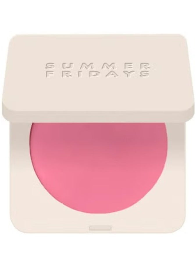 Summer Fridays Hydrating Blush Butter Balm with Peptides, Sweet Rosé 3.5g – Nourishing Creamy Color & Skincare Benefits - Image 1