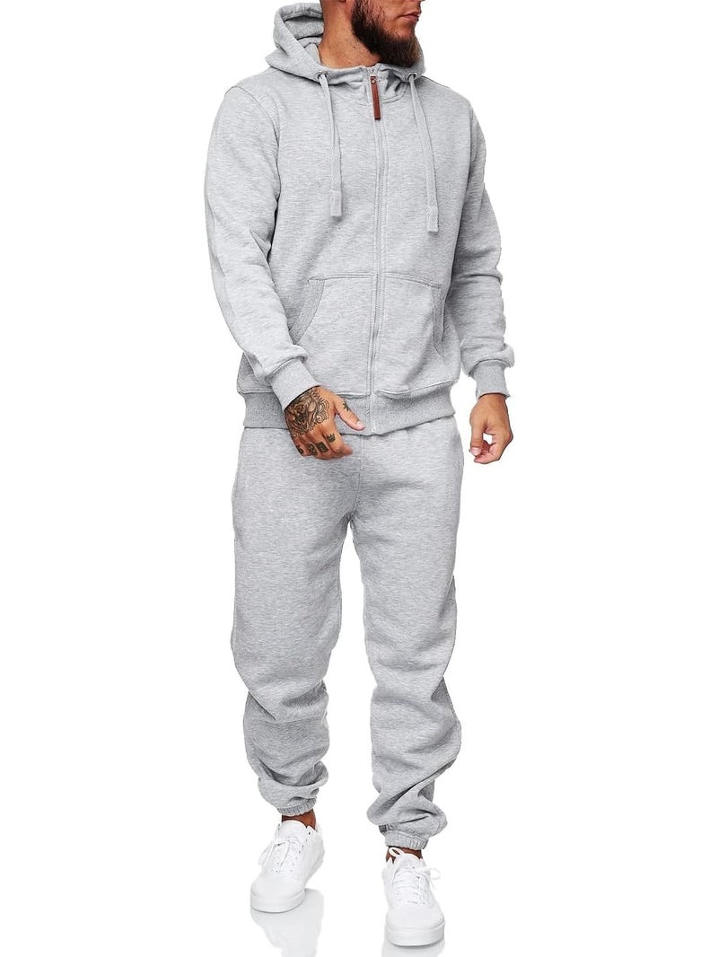 CUBECIRCLE Sweatsuits for Men 2 Piece Men's Jogging Tracksuit Set Hoodie Casual Athletic Long Sleeve Zipper Suit Set - Image 1
