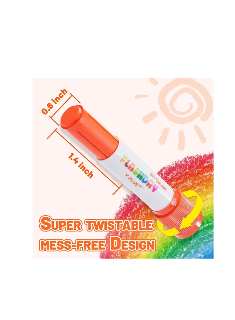 YPLUS Paint Sticks for Kids, 12 Colors Flashdry Tempera Paint Stick for Toddler, Non-toxic Washable Coloring Art Supplies for Ages 2-4 3-5 4-8 - Image 3