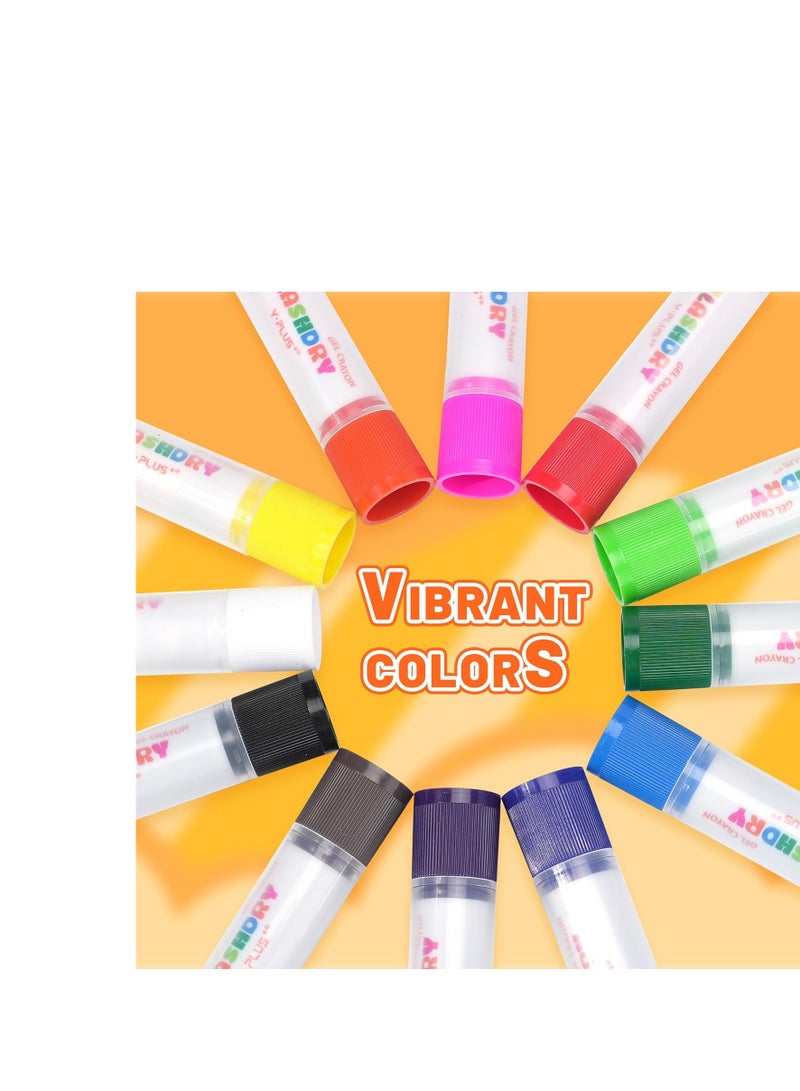 YPLUS Paint Sticks for Kids, 12 Colors Flashdry Tempera Paint Stick for Toddler, Non-toxic Washable Coloring Art Supplies for Ages 2-4 3-5 4-8 - Image 5