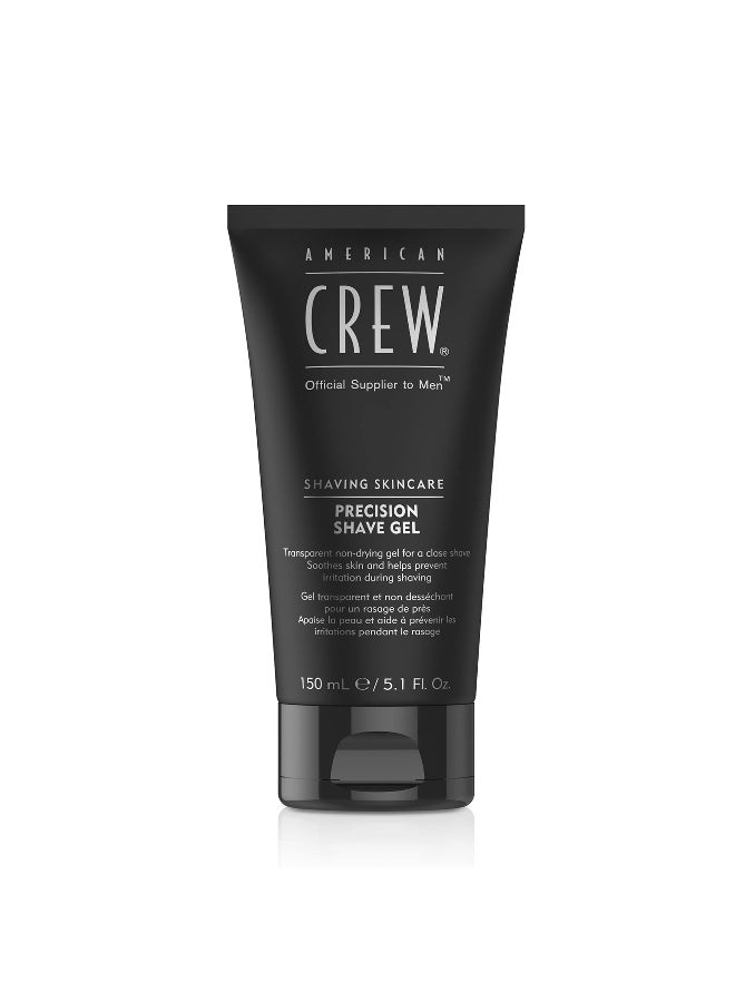 American Crew Shave Gel for Men, Soothes Skin and Prevents Irritation, 5.1 Fl Oz - Image 1