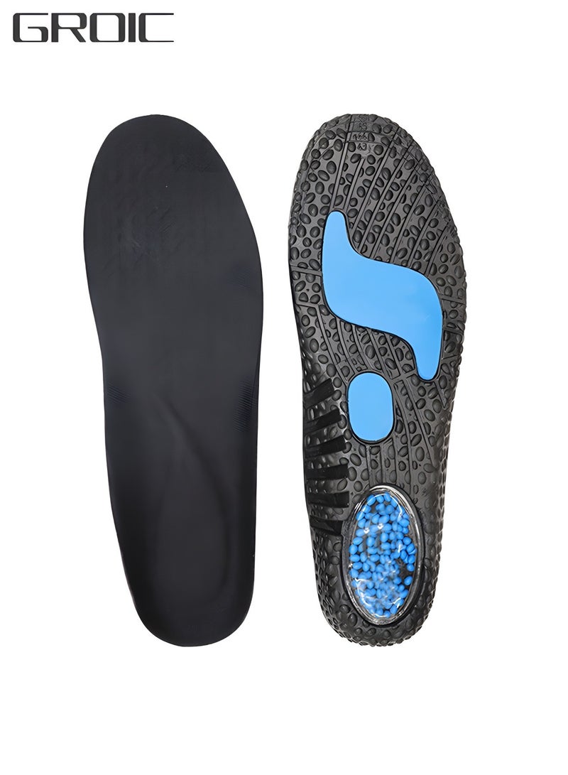 GROIC Premium Comfort Gel Sports Inserts Orthotic Cushion Insole Arch Support Shoe Insert Shoe Insoles Height Increase Shoe Inserts Shock Absorption Popcorn Air Cushion Increased Inserts - Image 1