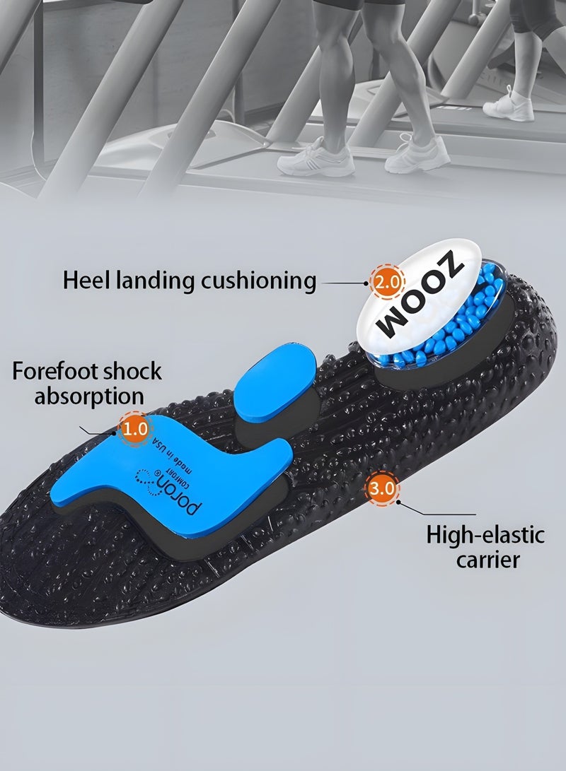 GROIC Premium Comfort Gel Sports Inserts Orthotic Cushion Insole Arch Support Shoe Insert Shoe Insoles Height Increase Shoe Inserts Shock Absorption Popcorn Air Cushion Increased Inserts - Image 3