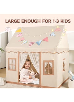 ERTYU ERTYU Large Kids Tent House Indoor,Toddler Play Tent With Birthday Party Decoration,Indoor Outdoor Play house for Baby Princess Castle Tent,Kids Indoor Room Toys for Boys Girls Age 3-10 Years Old  - Image 2