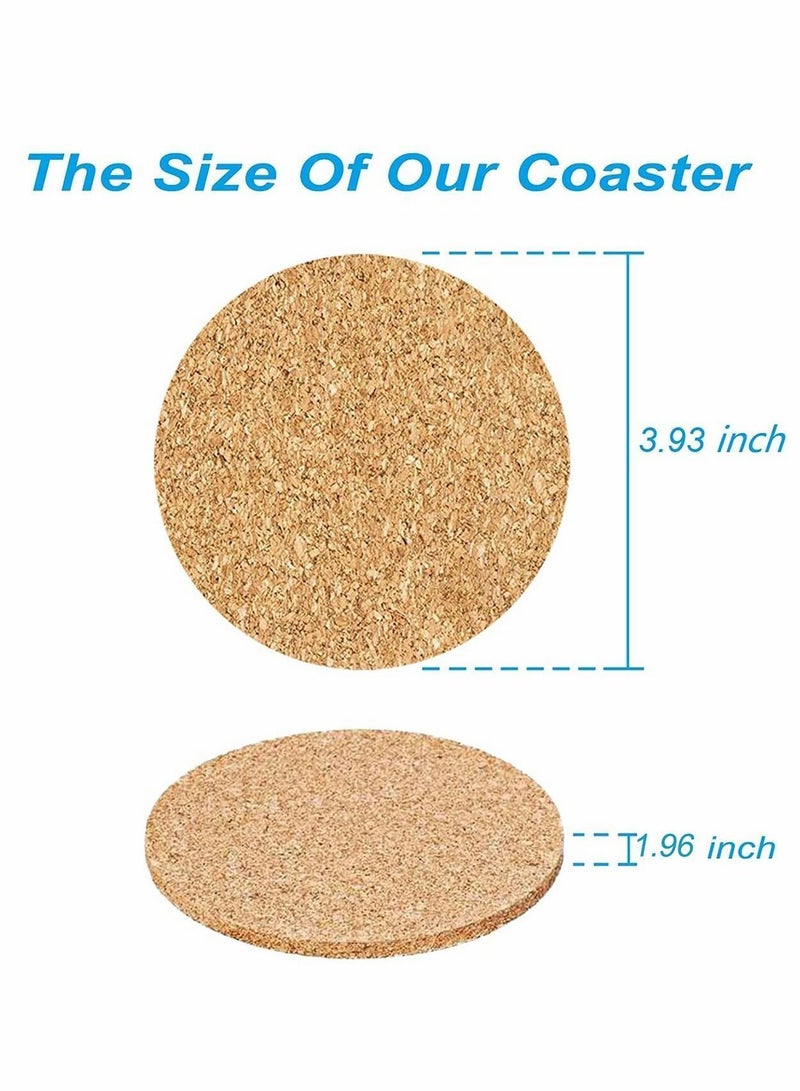 NIBEMINENT 12 Pcs Cork Coaster for Drink, Absorbent Heat Resistant Reusable Tea or Coffee Coaster, Blank Coasters Crafts, Plants, Kitchen Counter, Table, Cup, Hot Food - Image 2