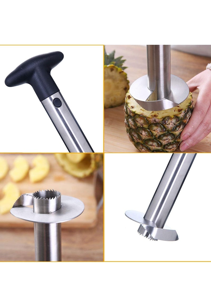 Y&D Pineapple Core Remover Tool, Stainless Steel Slicer Tool with Sharp Blade Diced Fruit Rings All in One Peeler Cut for Home Kitchen  - Image 5