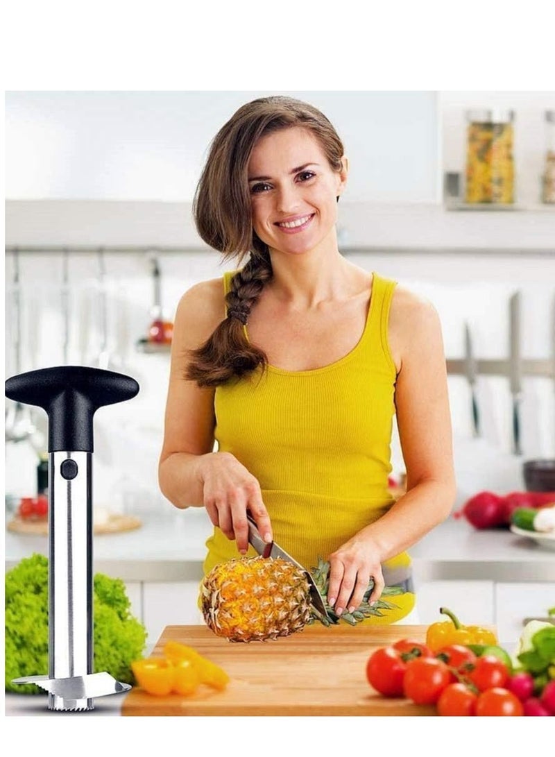Y&D Pineapple Core Remover Tool, Stainless Steel Slicer Tool with Sharp Blade Diced Fruit Rings All in One Peeler Cut for Home Kitchen  - Image 2