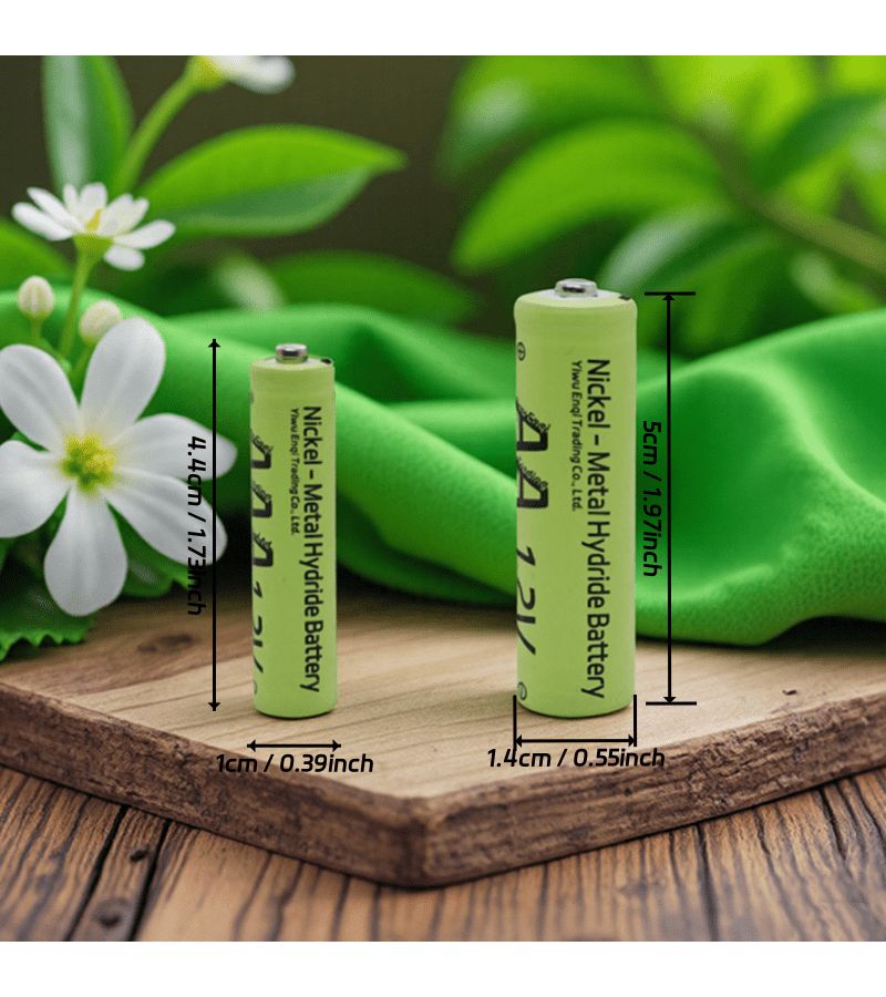 1.2V Rechargeable NI MH AA AAA Batteries 300mAh High Capacity Durable Metal Design For Household Devices Everyday Power 8pc AA - Image 5