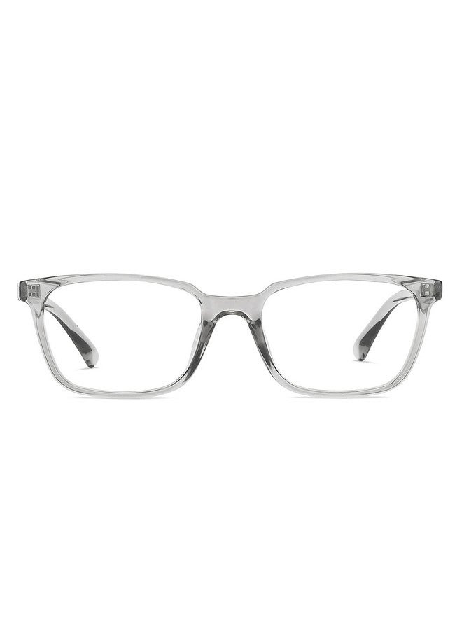 LENSKART BLU | Zero Power Bluecut & Antiglare Computer Eyeglasses | Gaming Glasses | Grey Full Rim Rectangle | For Men & Women | Medium | LB E14067 - Image 1