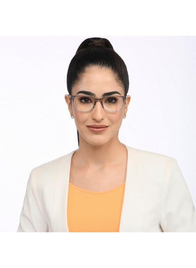 LENSKART BLU | Zero Power Bluecut & Antiglare Computer Eyeglasses | Gaming Glasses | Grey Full Rim Rectangle | For Men & Women | Medium | LB E14067 - Image 4