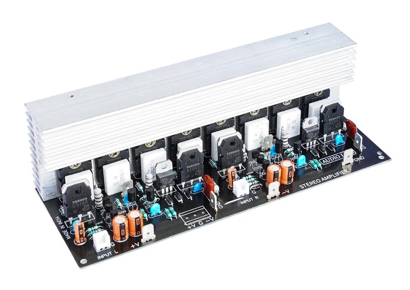 AUDIO LITE 200+200 Watt RMS Stereo Amplifier Board with 2SC5200 + 2SA1943 (400W stereo) (Complete MQ-1) - Image 1