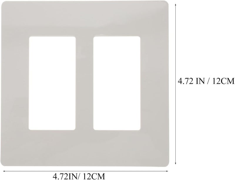 Screwless Wall Plates for Electrical Outlets 2 Gang Cover Plates Smooth Finish Certified Electrical Outlet for Home and Office Use - Image 2