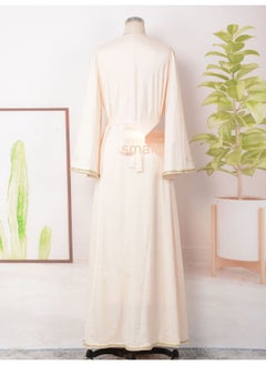 Madam Uniq Beige Long Sleeve Muslim Maxi Dress  - Image 5