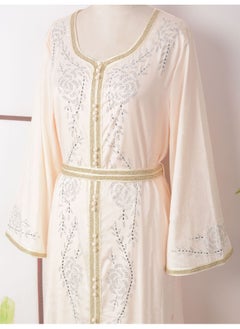 Madam Uniq Beige Long Sleeve Muslim Maxi Dress  - Image 4