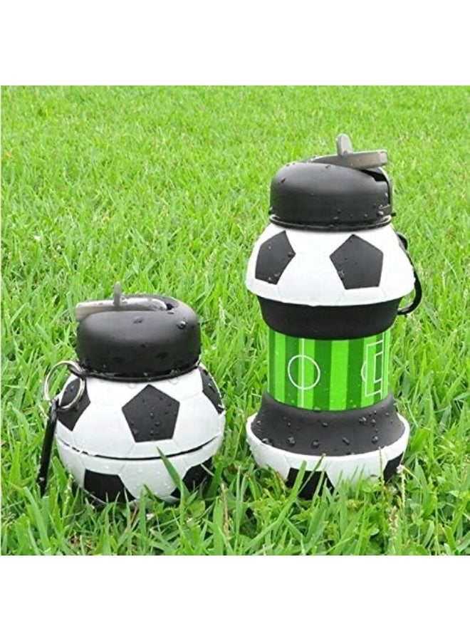 كيمايا زجاجة مياه لكرة القدم، هدايا كرة قدم فريدة للأولاد والبنات، زجاجة مياه رائعة للأطفال، قابلة للطي، مانعة للتسرب، زجاجة مياه مدرسية خالية من مادة BPA، 550 مل - Image 5