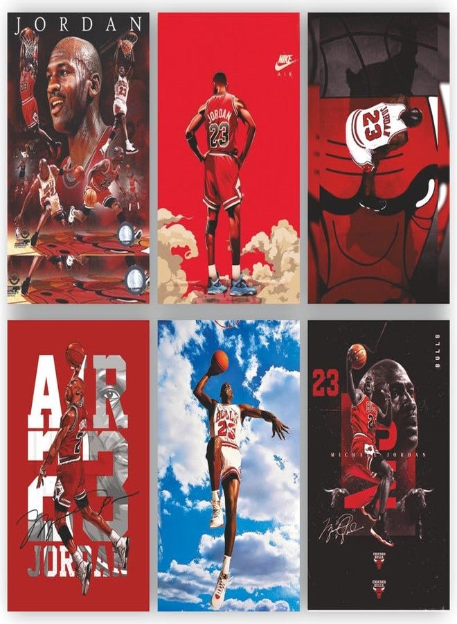 POSTER WALLAH Michael Jordan Poster for Home Office and Student Room Wall | Aesthetic Poster | Wall Decor (12x8 Inch) Set of 6 Pieces - Image 2
