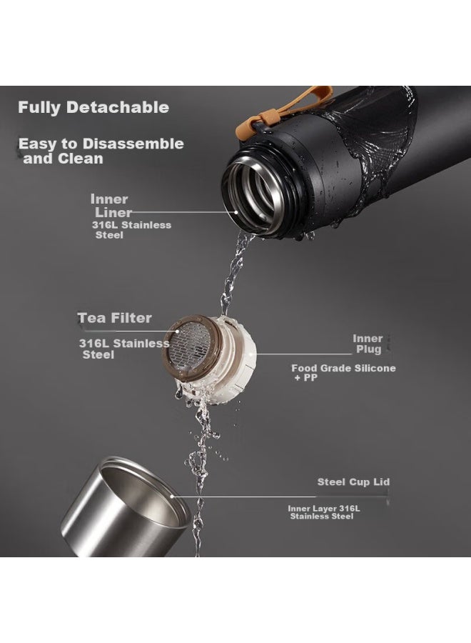 Supor Insulated Mug Large Capacity 316l Stainless Steel Water Bottle For Men Tea Infuser Cup With Tea Separator Business Portable Car Cup - Image 4