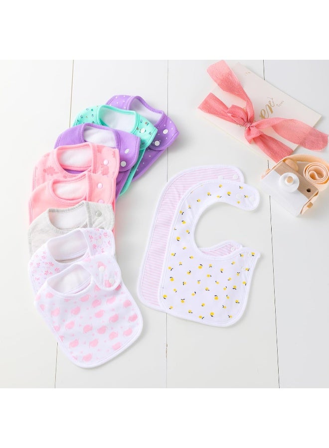Hakochia Waterproof Baby Bibs Organic Cotton Super Soft and Absorbent With Adjustable Snap for Baby Boys and Girls - Image 4