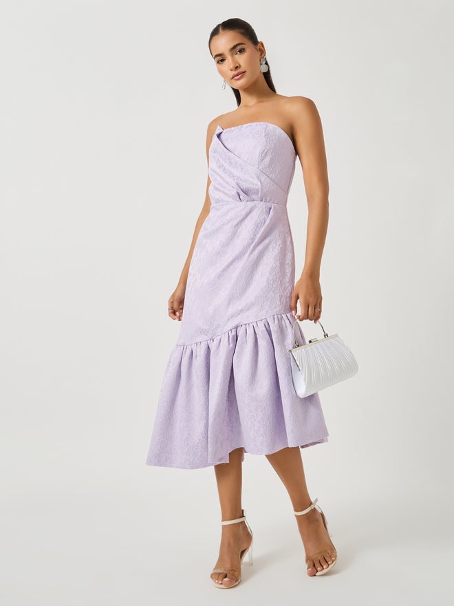 ستايلي فستان لافندر غير متماثل - Image 1