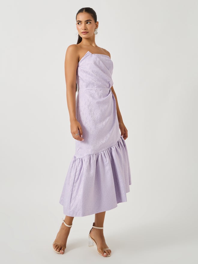 ستايلي فستان لافندر غير متماثل - Image 2