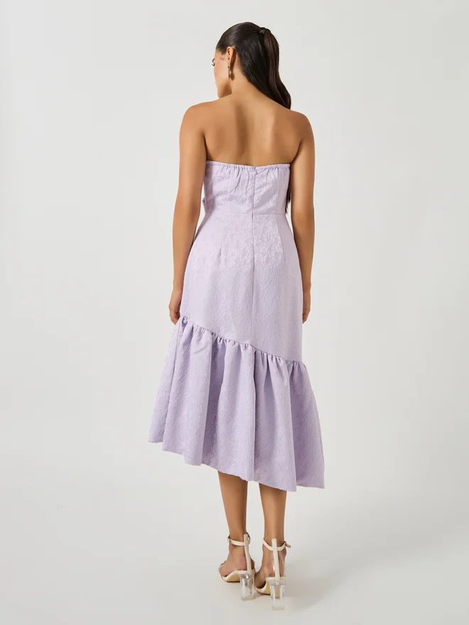 Styli Asymmetric Lavender Dress