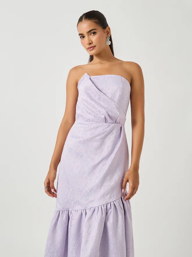 Styli Asymmetric Lavender Dress
