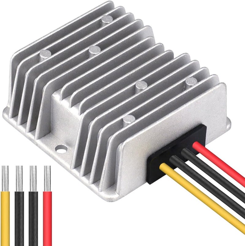 Cllena DC 8V-40V to 13.8V 10A Automatic Buck Boost Converter Step Down/Up Regulator Voltage Reducer Converter Waterproof Regulated DC Power Supply for Golf Cart Club Car LED Light - Image 1