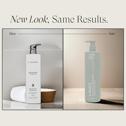 LANZA L'ANZA Healing Strength Shampoo For Dry, Damaged Hair, Daily Shampoo that Strengthens, Repairs Damage, Moisturizing, Boosts Shine, Gentle Cleanse, Color Safe Anti-Humidity, Sulfate Free (33.8 Fl Oz) - Image 2