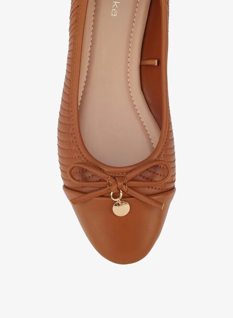 Paprika TAN Women Slip-On Ballerina Shoes for Women | Best Price UAE