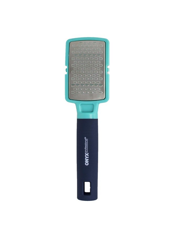 Onyx Professional - Foot Rasp, Callus Remover For Feet - Stainless Steel Foot Scrubber Dead Skin Remover, No Mess Lightweight Callus Shaver For Feet With Debris Catcher - Image 1