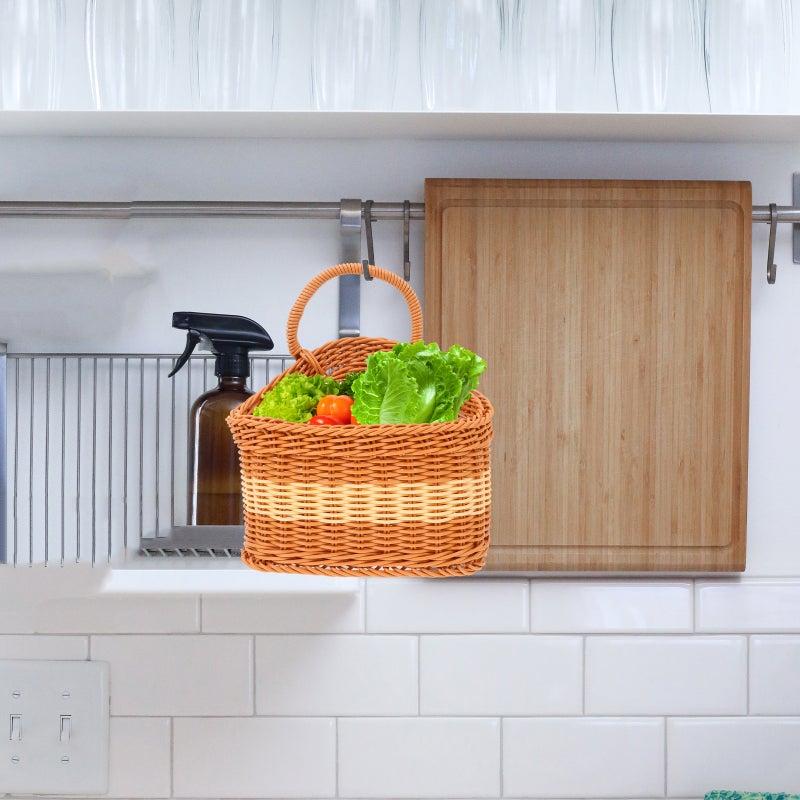 🏠 زينة حائط سلة زهور أنيقة للمنزل الداخلي 10 سم بيج - Image 3
