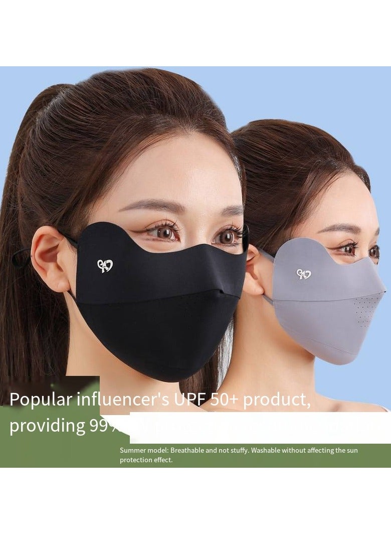 general 2-Piece Breathable UV UPF50+ Face Mask Washable Reusable Windproof Sun Protection Sports Face Mask For outdoor