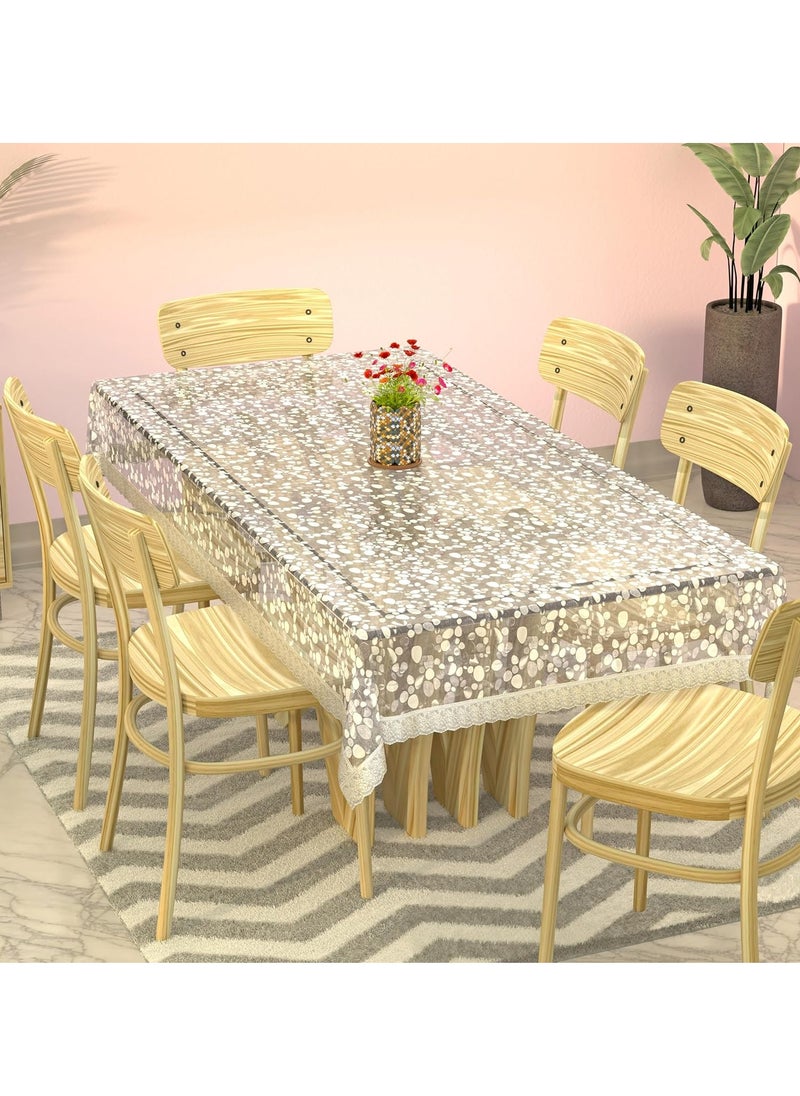 Kuber Industries Table Cloth For Dining|"90x60" Inch |Stone Print Dining Table cover 6 Seater|Waterproof Table Sheet, Silver Lace (Silver) - pzsku/ZF350EF9371A4B17CF952Z/45/_/1740738780/ef4210ba-74b1-4a10-b1bb-2fba1fc4fb77