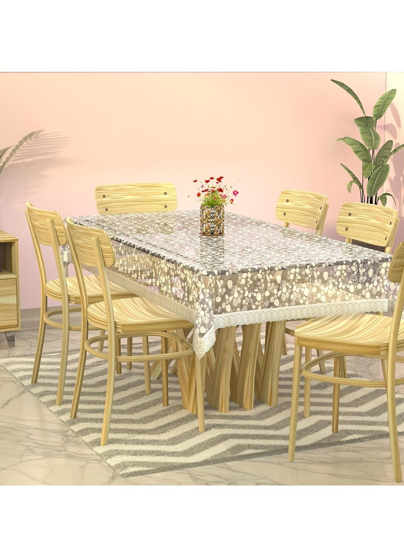 Kuber Industries Table Cloth For Dining|"90x60" Inch |Stone Print Dining Table cover 6 Seater|Waterproof Table Sheet, Silver Lace (Silver) - pzsku/ZF350EF9371A4B17CF952Z/45/_/1740738793/2c3b034a-1355-4546-a00c-f6e9c5fd719d