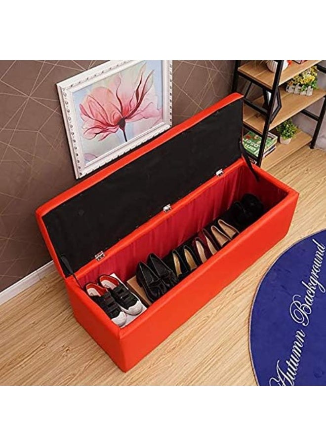 Nubeats Nubeats Foot Stool Rest Ottoman Storage Boxes Rectangle Stools Chair Living Room Bedroom Vintage Seat Stool Pouffe Chair  - Image 2